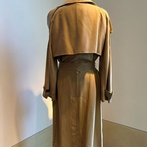 Burberry Front Ruffle and Shoulder Pintuck Silk Coat